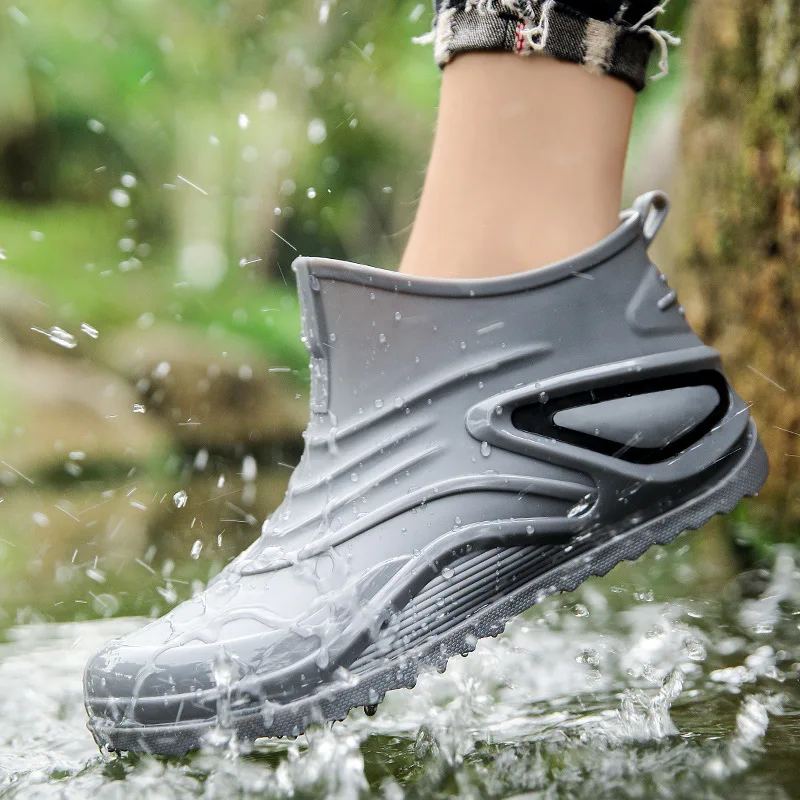 Bottes de pluie imperméables pour hommes et femmes, chaussures de chef, chaussures de pêche décontractées, confortables, grande taille, mode non ald, résistantes à l'usure