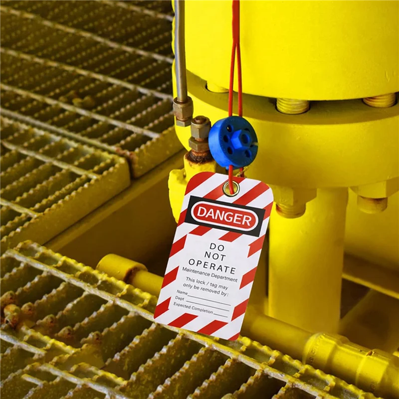 【البيع الساخن!】علامات القفل، 3 × 5.75 بوصة، 80 خطر لا تشغيل العلامات مع 80 ربطة بسحاب، لوتو تا المقاومة للماء