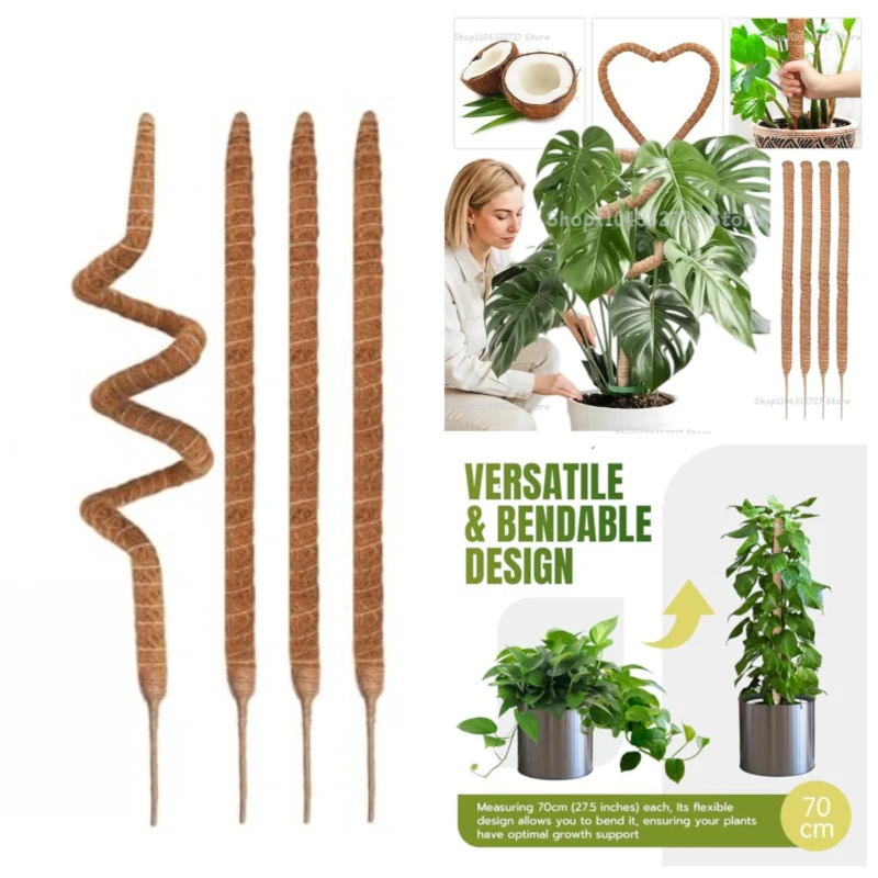 DIY Bendable Plant Support Eco-Friendly Coir Moss Pole for Indoor Garden Home Decor Climbing Plants  Plantas Accesorios
