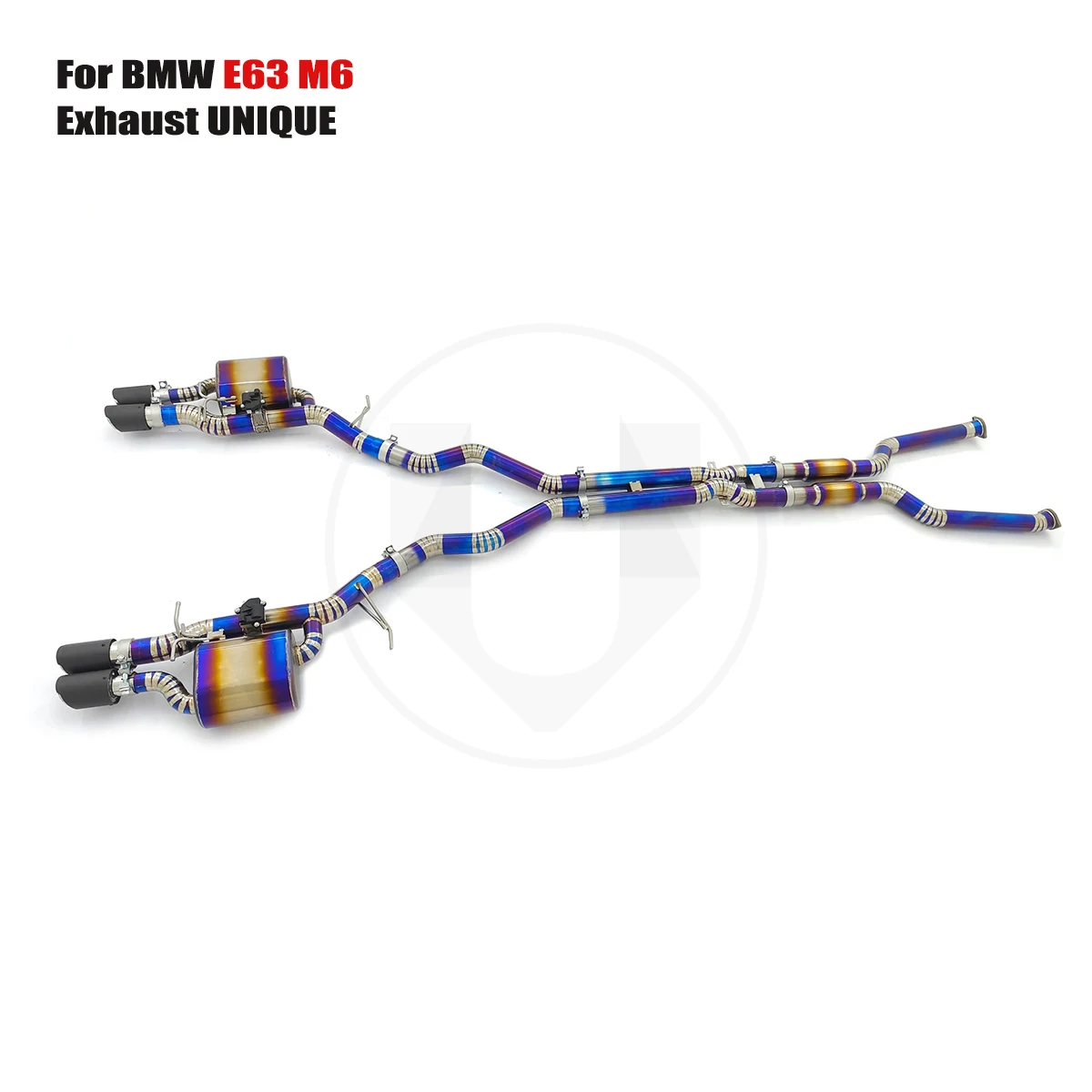 UNIQUE For 2005-2010 BMW E63 E64  M6 5.0L performance valve titanium exhaust system  TC4 titanium alloy exhaust muffler