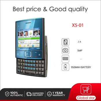 Original entsperrt X5-01 5mp wifi bluetooth fm radio telefon englisch tastatur gemacht in finnland versand kostenfrei nur englisch sprache