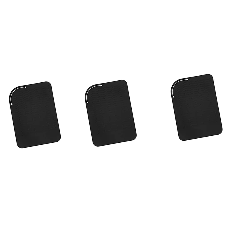 Hot Sale-3X Black Silicone Heat Resistant Travel Mat, Anti-Heat Pad For Hair Straighteners,Flat Irons And Other Hot Styling Tool