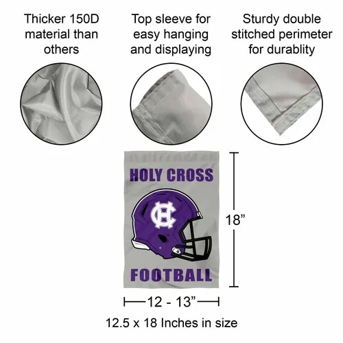 Holy Cross Crusaders Football Helmet Garden Flag and Yard Banner hhp