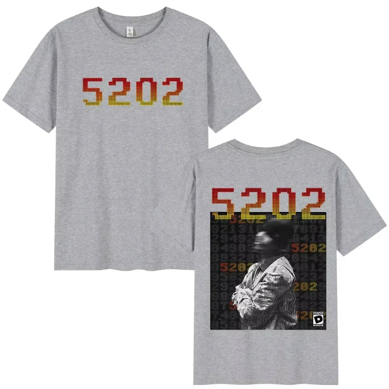 مغني الراب دوكي 5202 MIXTAPE ميرش تي شيرت الرجال النساء الملابس القطن المتضخم تي شيرت موضة الهيب هوب قصيرة الأكمام تي شيرت بلايز #2