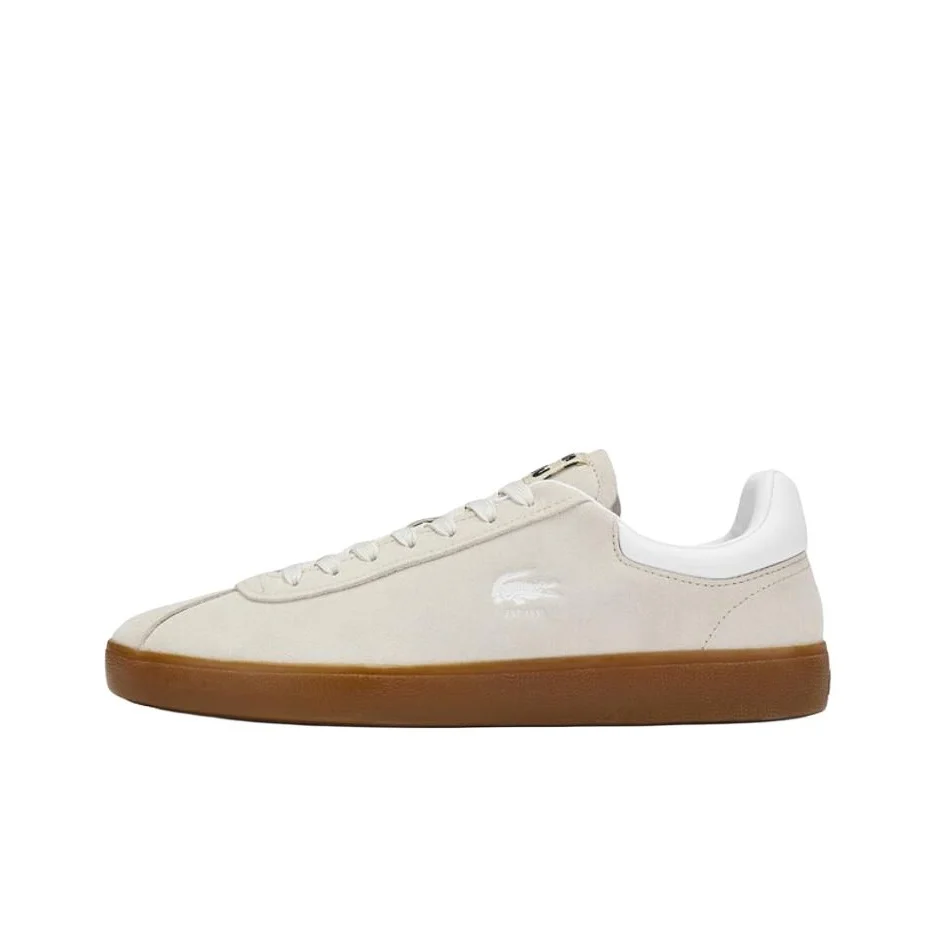 Tênis de skate POIZON LACOSTE BASESHOT de cano baixo masculino bege