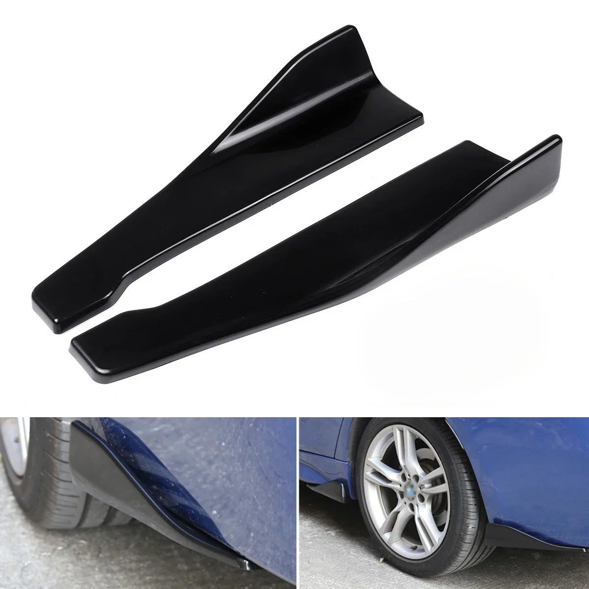 For AUDI A3 S3 A4 A5 A6 S6 A7 Q3 Q5 Q7 RS5 RS6 RS7 TT Rear Bumper Splitter Side Skirt Winglet Canards Universal Car Accessories