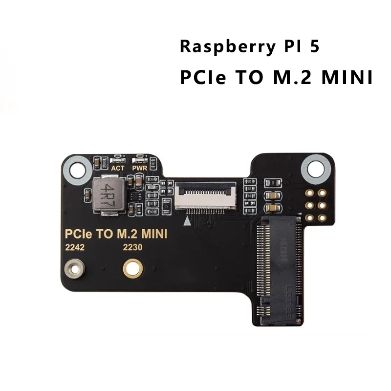Raspberry PI 5 PCIe TO M.2 MINI SSD Expansion Module Support Gen2 and Gen3 SSD Compatible 2230 2242