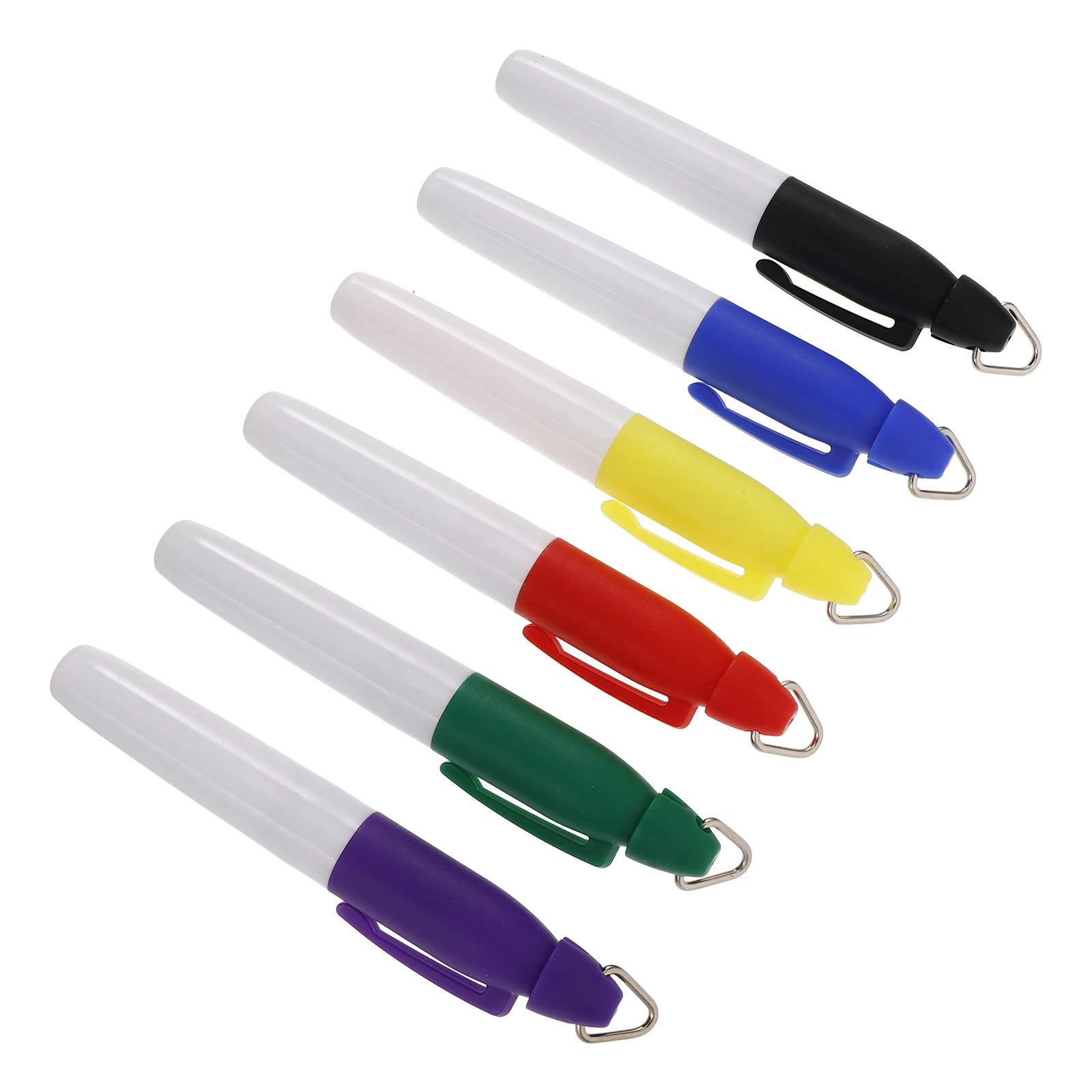 

6 Pcs Ink Pens Ball Markers Triangular Ring Grip Mini Iron Hook Design Longlasting Ink Pens For Golf Accessories