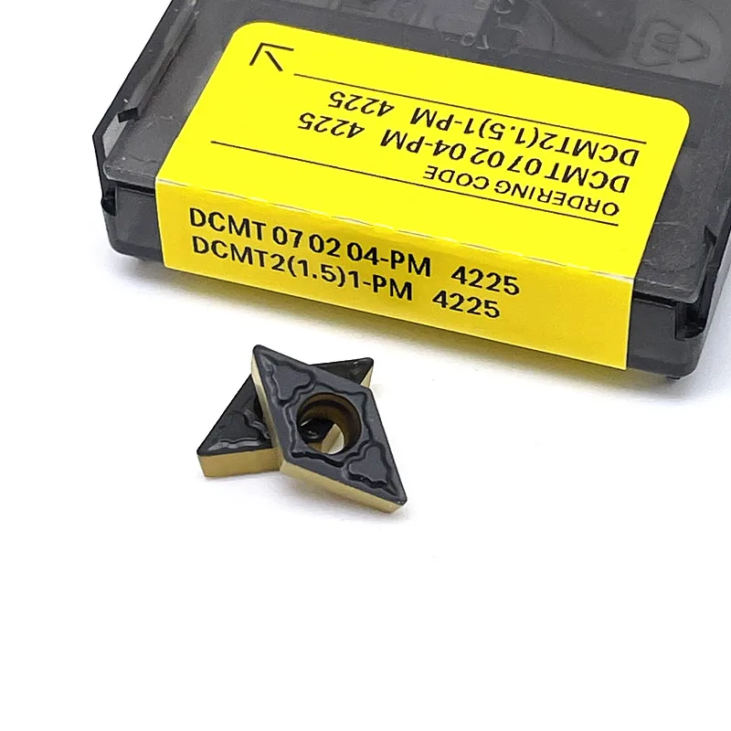 Cacbua Lắp DCMT070204 PM4225 Cứng Lưỡi Dao Hợp Kim Công Cụ DCMT 070204 CNC Nguyên Bản Bên Ngoài Biến