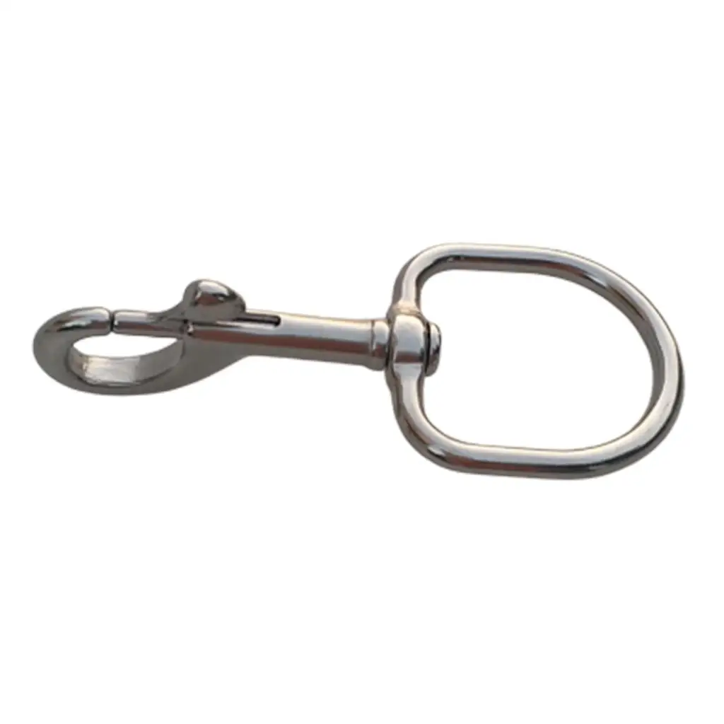 Stainless Steel Swivel Eye Bolt Snap Hook Marine Grade Single Ended Diving Clips for Scuba Diving Camera Strap/Keychains