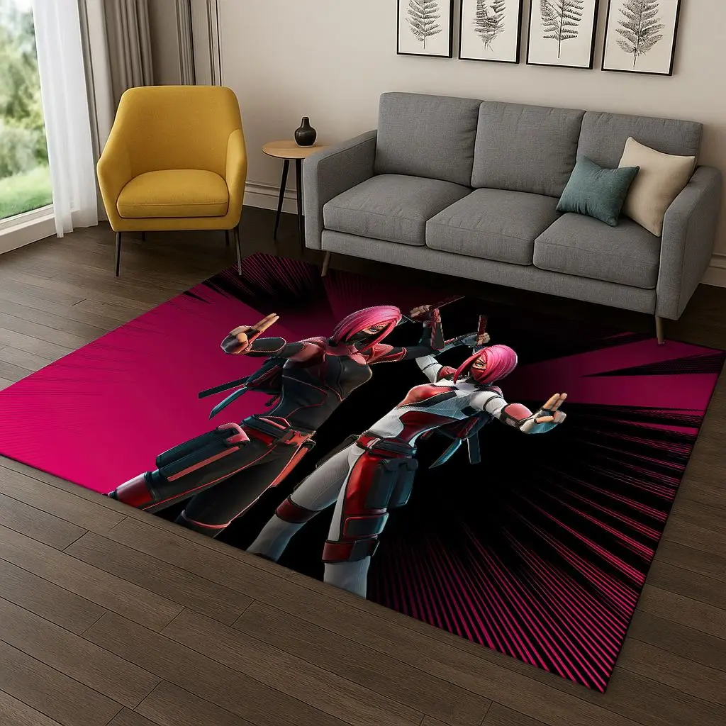 ثلاثية الأبعاد F-Fortnite لعبة الكرتون السجاد البساط لغرفة النوم غرفة المعيشة أريكة ممسحة ديكور المنزل ، أطفال منطقة اللعب البساط عدم الانزلاق هدية الكريسماس #4