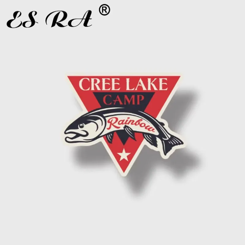 

8CM Reflective Stickers Outdoor Fishing Boxes Travel Camping Vehicles Personalized Decorative Decals