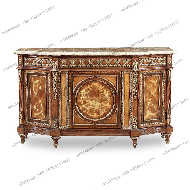 

French side cabinet porch table mahogany foyer cabinet furniture