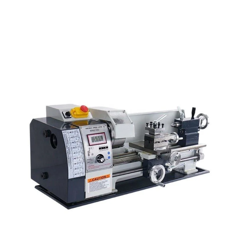 

Multifunctional Flat Bed Lathe Industrial Household 220V Woodworking Metal Micro Precision Machining Machinery New Lathe