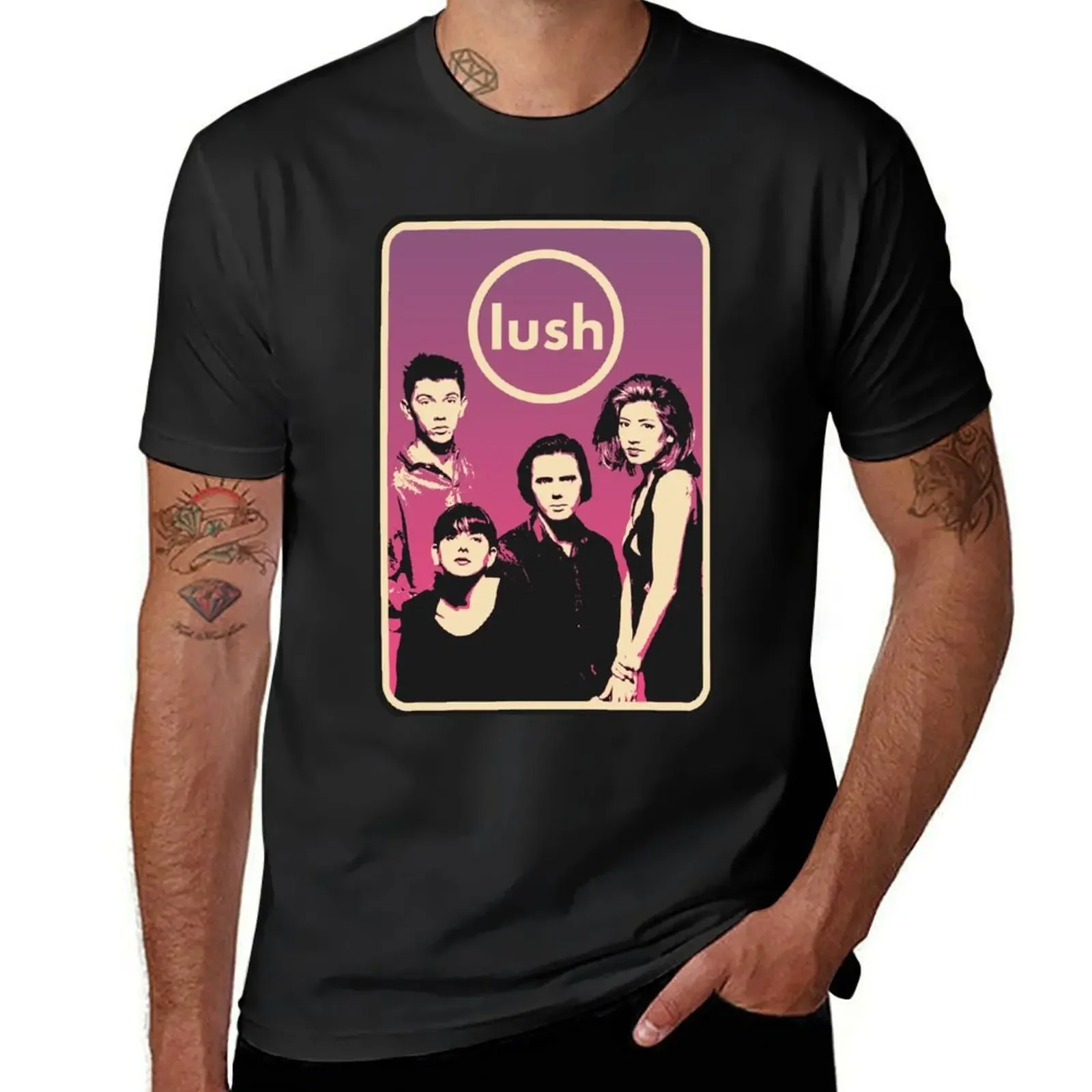 

Lush Band T-Shirt sweat plain fitted t shirts for men