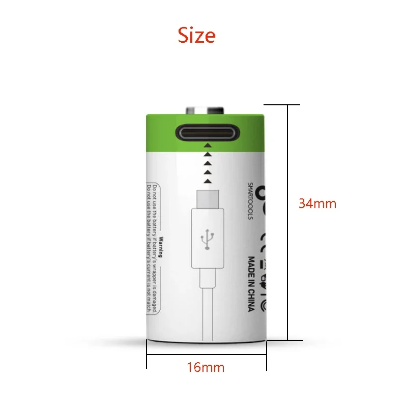 3.7V CR123A 700mAh Rechargeable Battery CR17345 16340 Batteries for Laser Pen LED Flashlight Cell +USB Type-c Cable