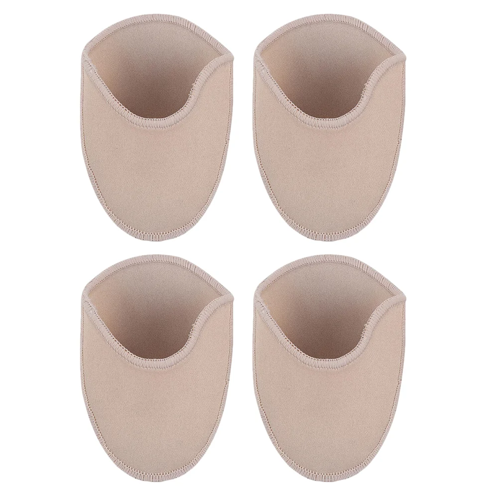 

2 Pairs Toe Protector Pads for Pointe Shoes Forefoot Caps Pouches Knitted Fabric Cover Ballet Women's