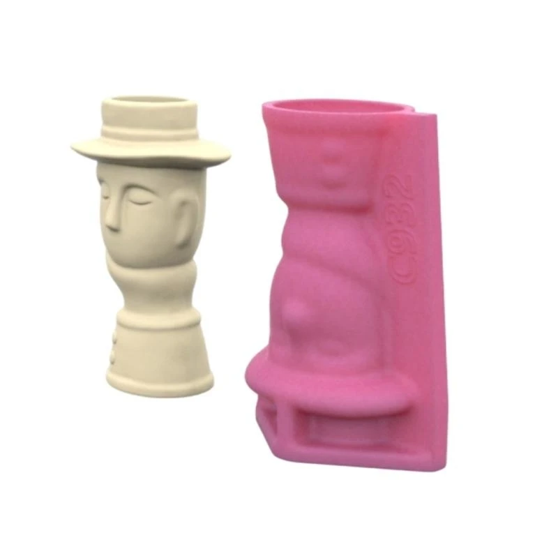 

Творческая абстрактная человеческая лицевая горшка, подходящая для эпоксидной смолы,