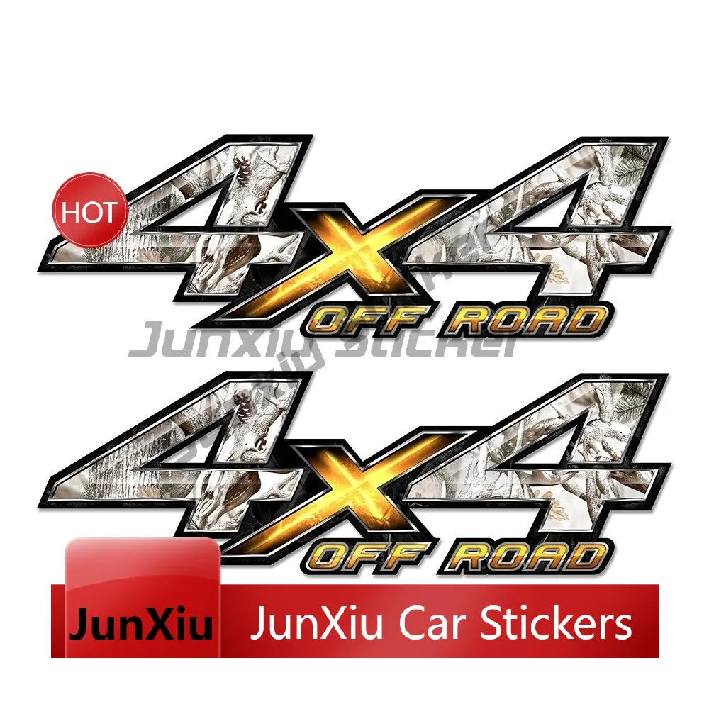 2 Stück Z71 4x4 Offroad-Truck-Aufkleber Tarnmuster Grafiken Hirsch-Totenkopf Schnee Offroad-Sticker Fx4 4x4 Straßen-Truck-Aufkleber F150 F250 F350 – Detail 2