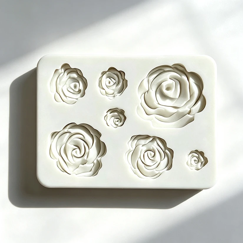 Rose Shape Cake Fondant Decorating Tools Silicone Mold For Cake Craft Silicone Soap Molds