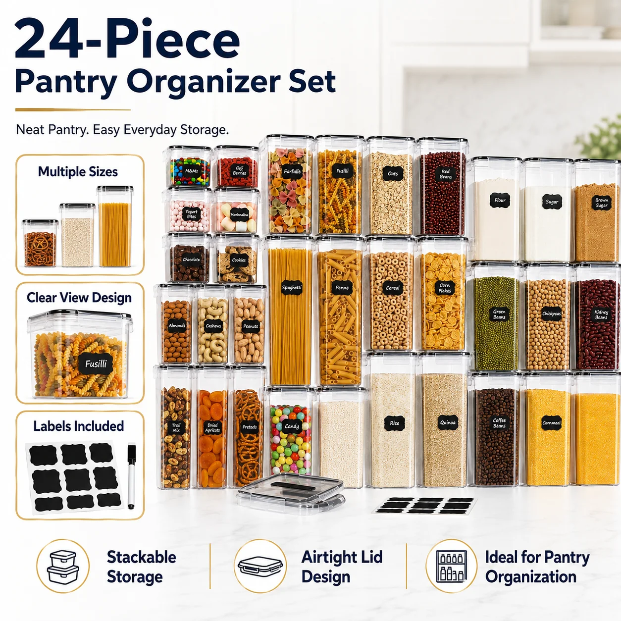 Set di 24 Contenitori Ermetici - Food Storage Canister recensione e prezzo