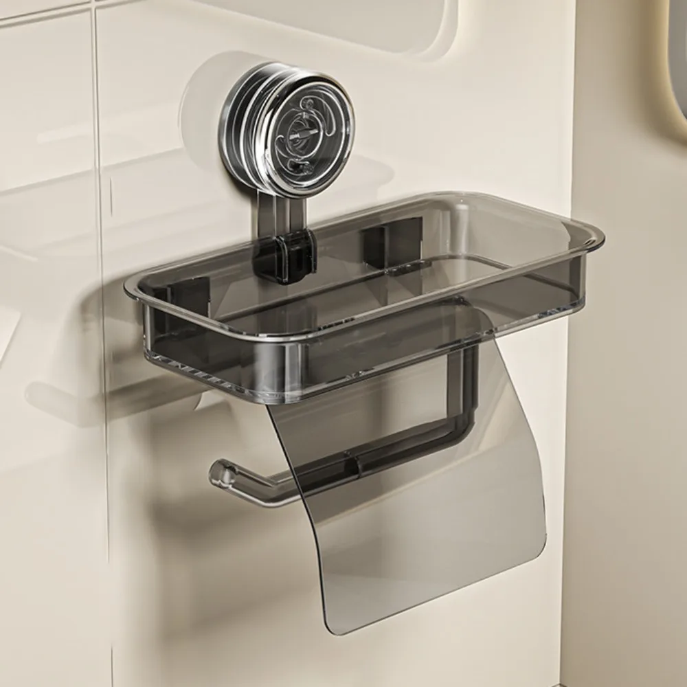 

Настенный держатель для салфеток на присоске, устойчивая стойка для хранения в ванной комнате без перфорации, многоразовый водонепроницаемый держатель для туалетной бумаги для отеля