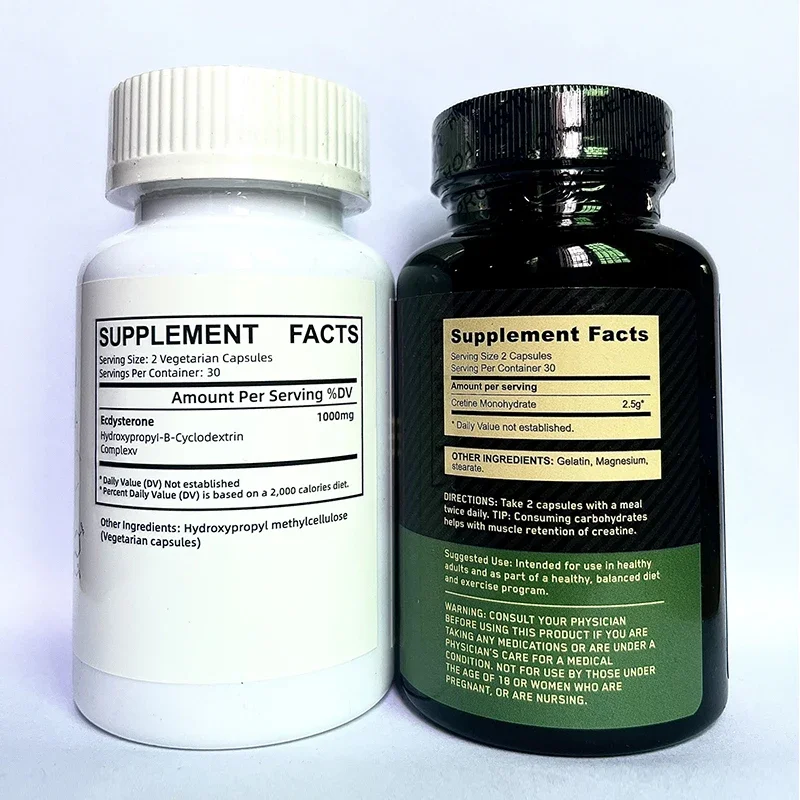 2 Bottle dysterone capsules+creatine monohydrate capsules increase muscle mass strength support development freight free