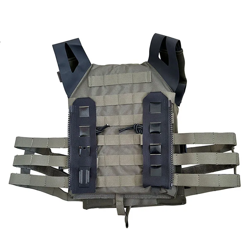 1 Pair Outdoor FCSK3.0 Tactical Vest MOLLE Back Panel Zipper Adapter Connection Zipper Accessories Kit