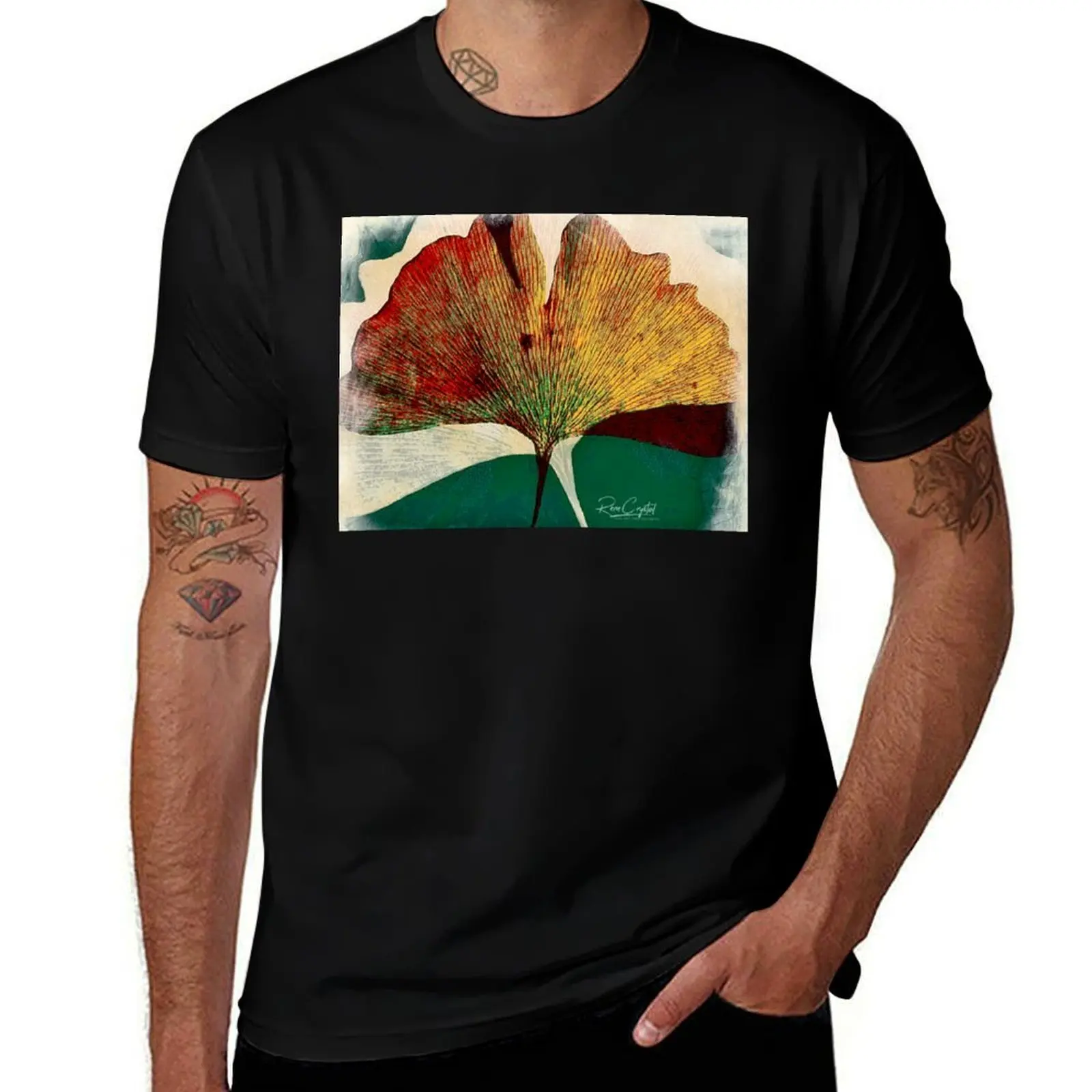 

Ginkgo de Mayo T-Shirt Large Size Casual Tee Shirt