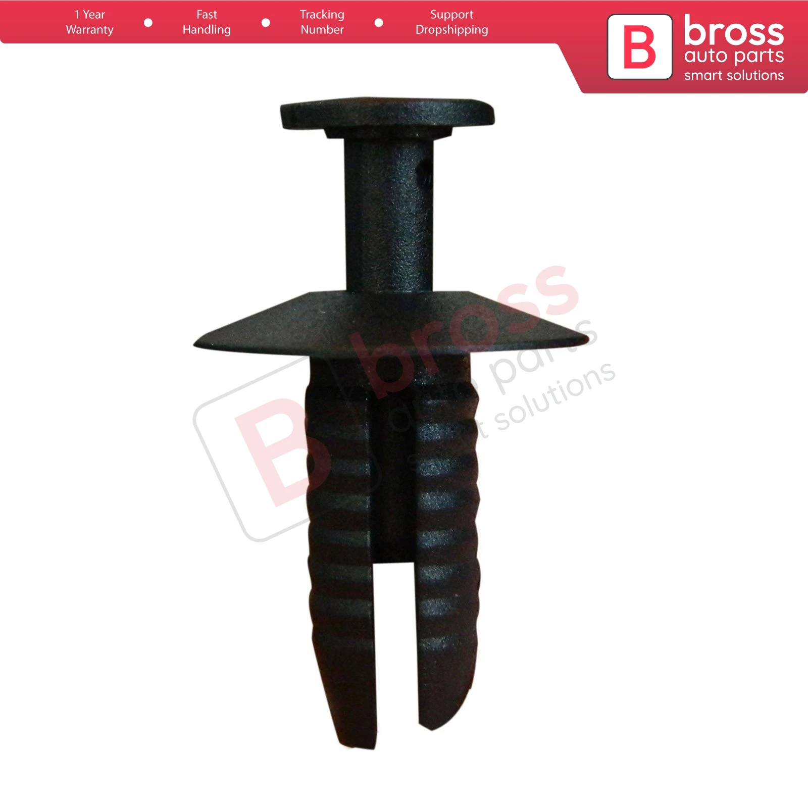 BCF2152 10 Pieces Trim Panel Clip for BMW  Top Head Size: 15mm Stem Length: 15.4mm Fits into:6.5mm Made in Turkey