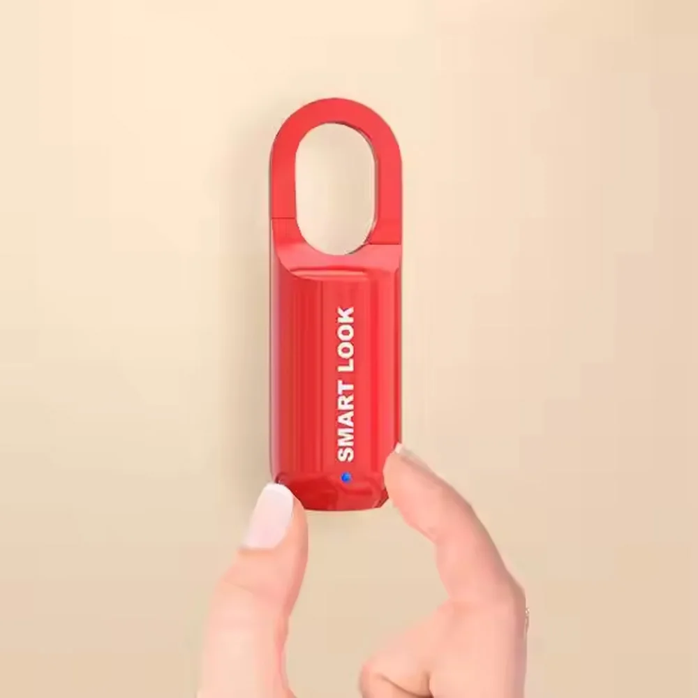 【Best Seller】Mini Fingerprint Padlock - USB Rechargeable & Waterproof Smart Lock for Luggage/Gym Lockers/Toolboxes with Instan