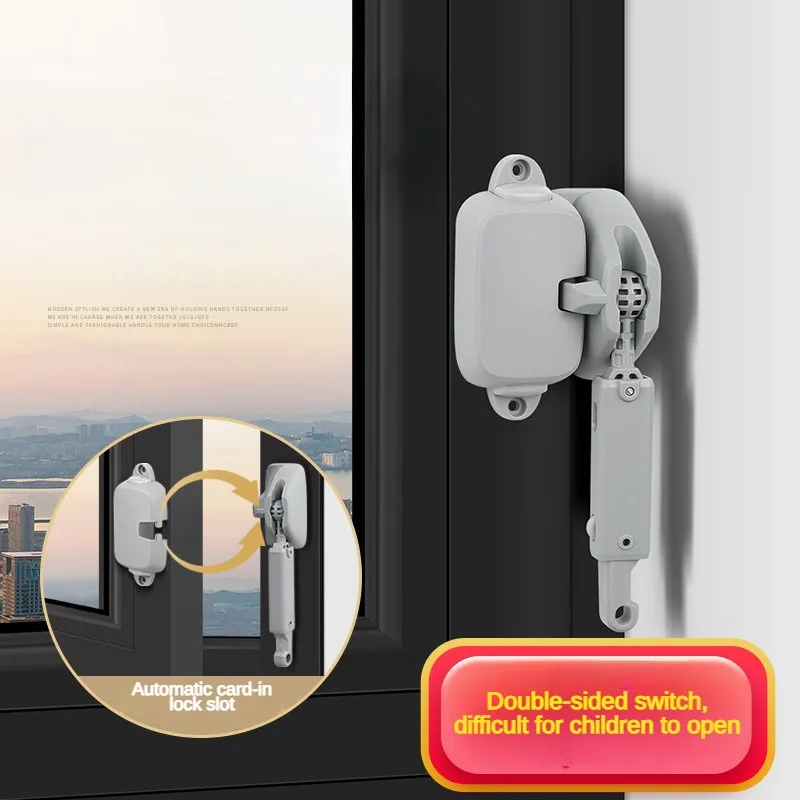 Anti Theft Casement Window Child Protection Window Limiter Adjustable Window Lock Child Safety Stopper Anti Falling Lock Limiter