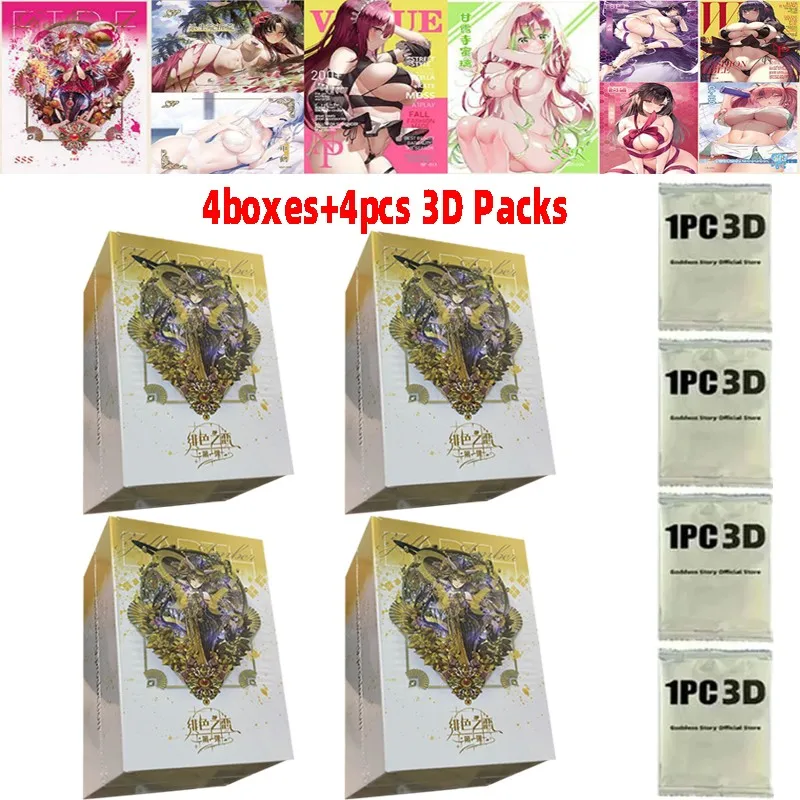 Wholesale 4boxes Goddess Story Collection Card Anime Games Girl Party Swimsuit Bikini Feast Booster Box Doujin Toys Hobbies Gift