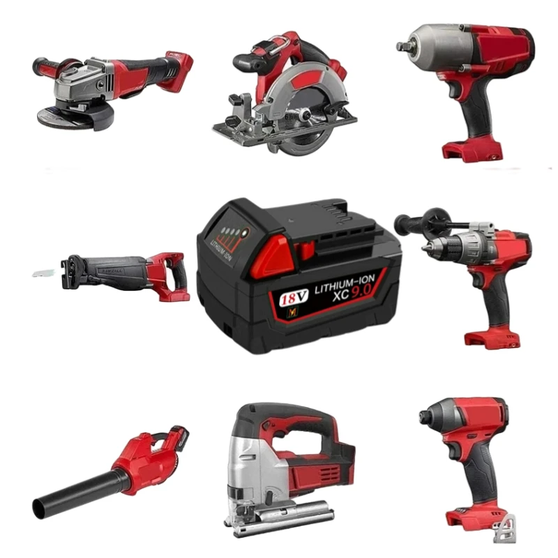 18V For Milwaukee M18 Battery M18B6 XC 9.0 Ah Li-Ion 48-11-1860 48-11-1852 2604-22 2604-20 2708-22 2607-22Cordless Power Tools