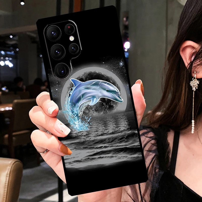 Ocean Dolphin Phone Case For Samsung Galaxy S23 Ultra S21 S22 Plus S20 FE S9 S10 Note 10 20 Ultra Cover