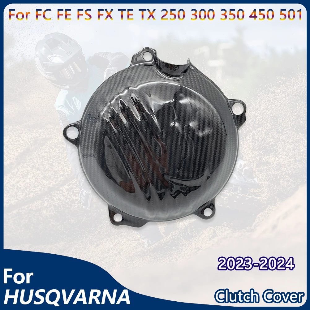 

2023-2025 Motorcycle Engine Clutch Cover For HUSQVARNA FC FE FS FX TE TX 250 300 350 450 501 Carbon Fiber Clutch Protector