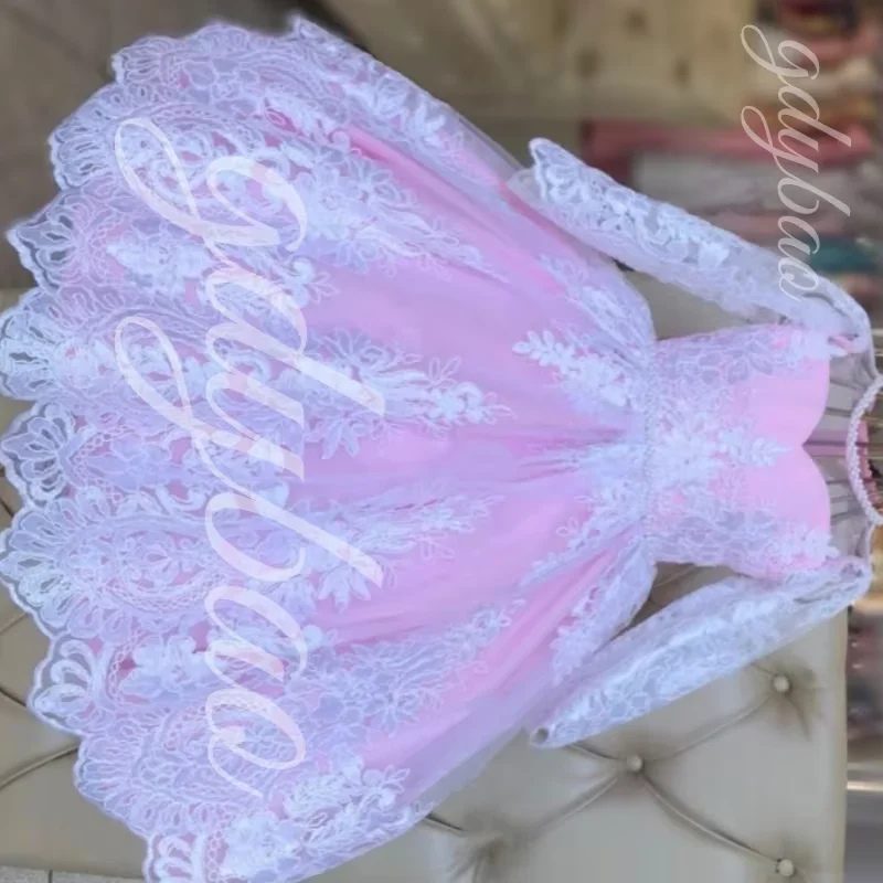 

Кружевные тюлевые платья для девочек в стиле принцесс с цветочным узором для свадеб, пышные цветочные платья для детских праздников, конкурсов красоты, первого причастия и бальных мероприятий.