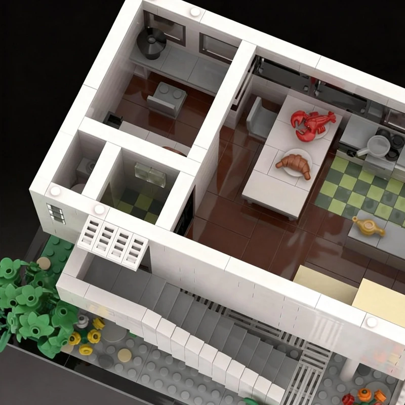 965 PCS Bouwmodel Villa Savoye MOC Aanpasbaar Modulair Bouwblok Technologie Model DIY Montage Speelgoed Cadeau