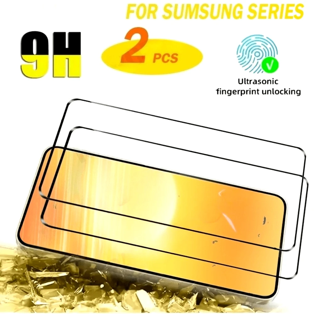 

2 шт. Защитное стекло с полным покрытием для Samsung Galaxy S26 S25 S24 Ultra S23 S22 S21 Plus S25 S24 FE, антицарапинное, для защиты экрана