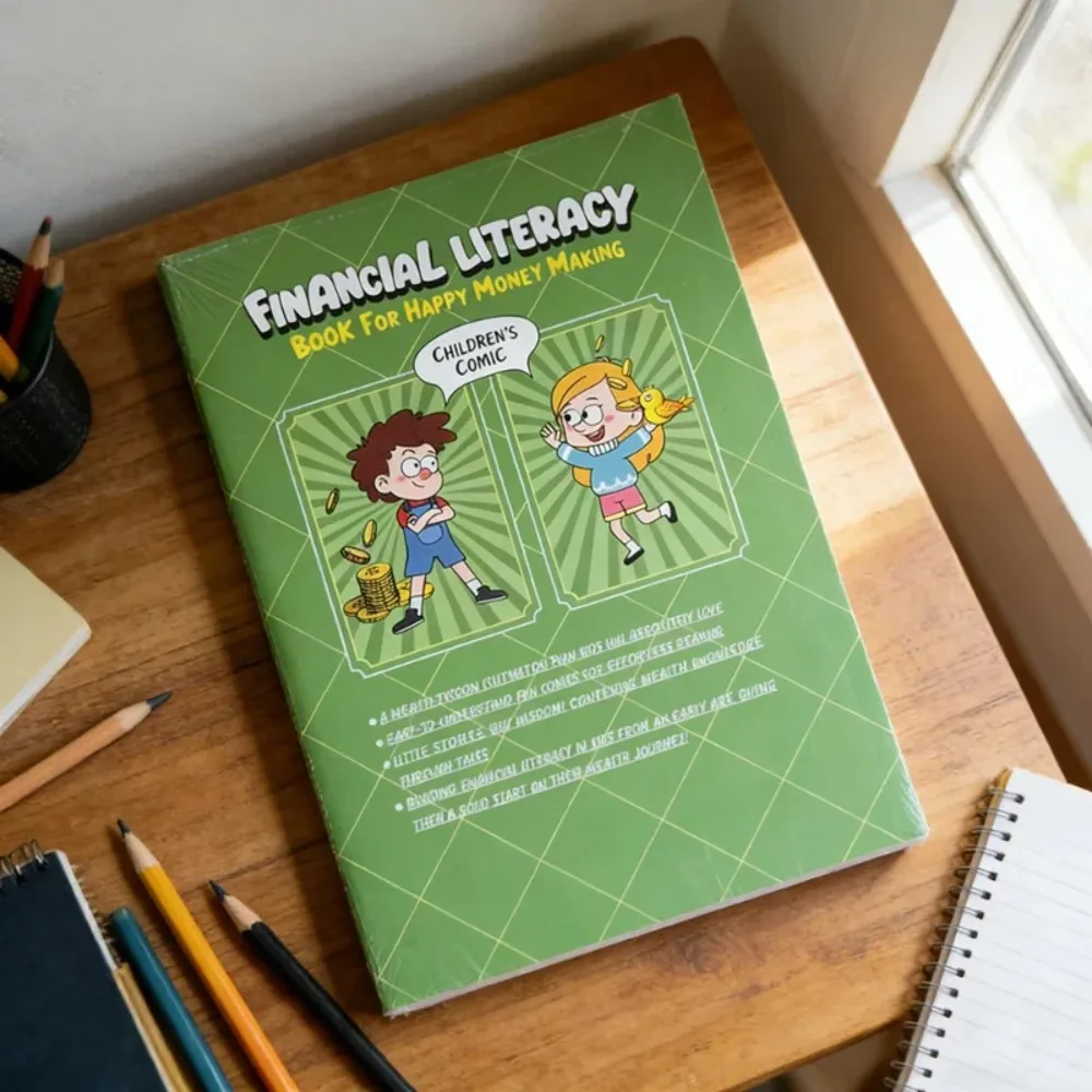 Children's Comic Financial Literacy Book, Money Smart Kids, Kids Money Mindset Education Storybook for Early Financial Learning