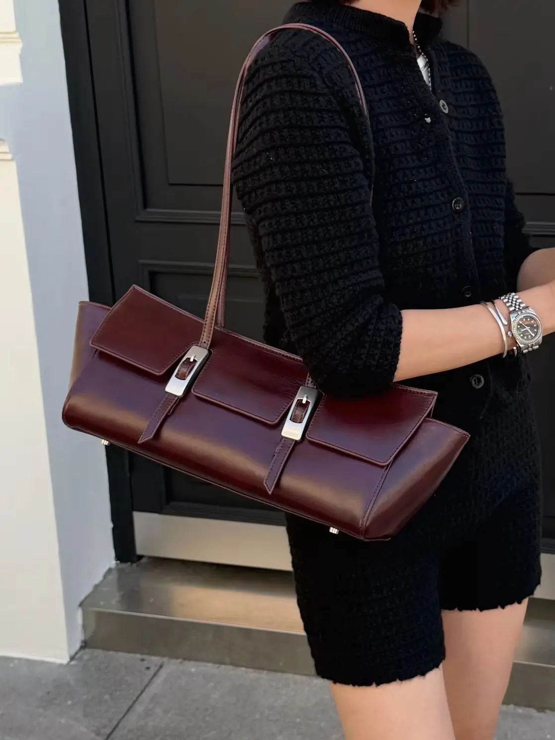 Genuine Grade Leather Women's Shoulder Bags Luxury Designer Brand Female Handbag Cowhide Ladies Tote Bag for Woman Underarm Bag