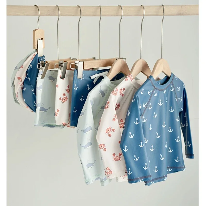 

Детские купальники, детские купальники, солнцезащитный крем с длинными рукавами, купальник для мальчиков, солнцезащитный крем для мальчиков, разделенные купальники, пляжные шорты для отдыха