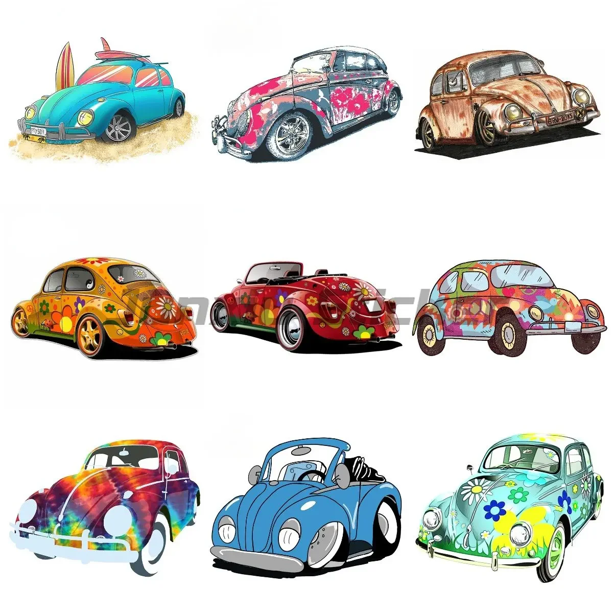 

Funny Beetle Car Car Stickers Wall Sticker Helmet Side Rear Quarter Window Decals Car Shades Window Privacy Film Stickers