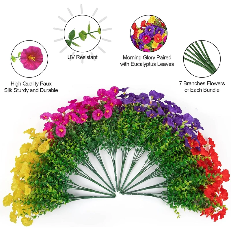 1/4 Stück künstliche Blumen, 35 cm, Eukalyptus-Kunstpflanzenstrauß für Zuhause, Raumdekoration, Veranda, Garten, Hochzeitsdekoration, Blumenkorb – Detail 8
