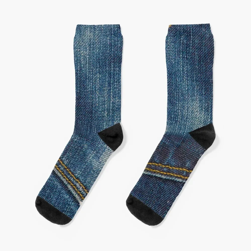 Pocket I love bluejeans denim Socks Climbing hiphop men cotton high quality Socks Men's Women's