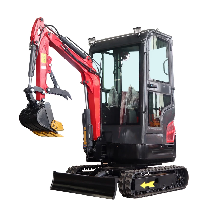 حفارة مدمجة 1.5T مع كابينة ومرفقات، حفار متعدد الأغراض لرفع الخنادق، للاستخدام الاحترافي |   قابل للتخصيص