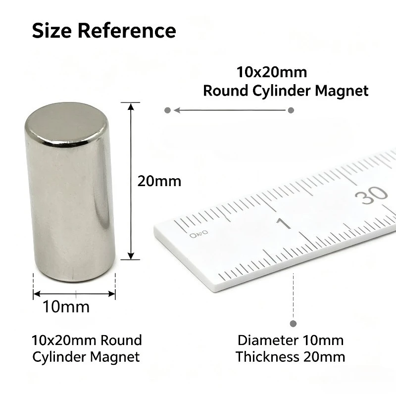 10X20mm Round NdFeB Neodymium Magnet Rare Earth Permanent Magnet for Memo Photo Organizing Fridge Cabinet DIY Projects 10*20mm