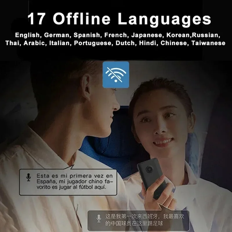 T21 Offline Portable Audio Translator 138 Language Smart Translator in Real Time Smart Voice AI Voice Photo Translator Newest