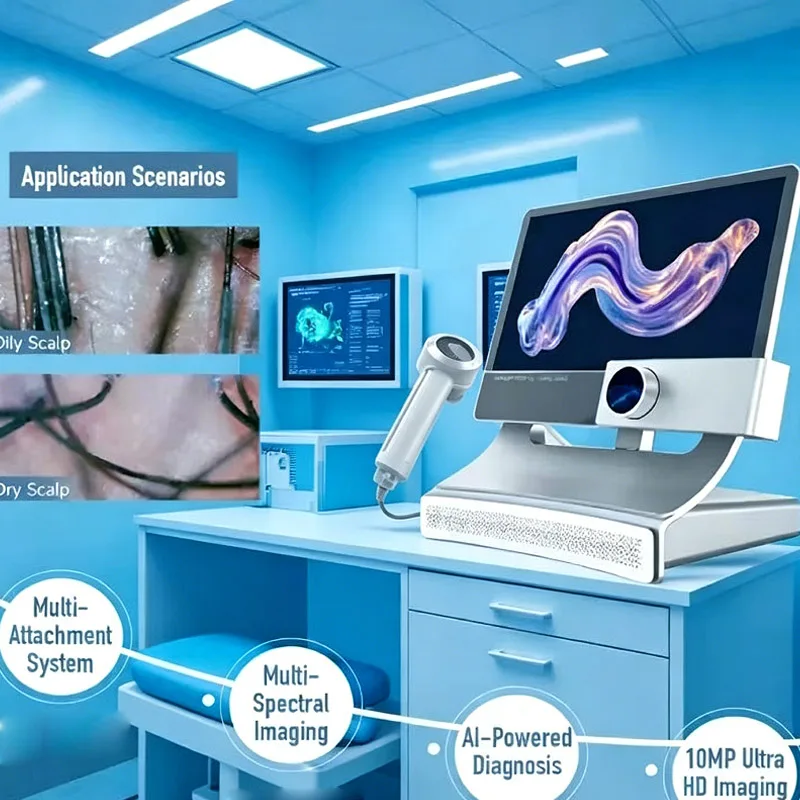

Multifunctional T5 AI Scalp Analyzer Professional Hair Follicle Detector Hair Condition Assessment Hair Test