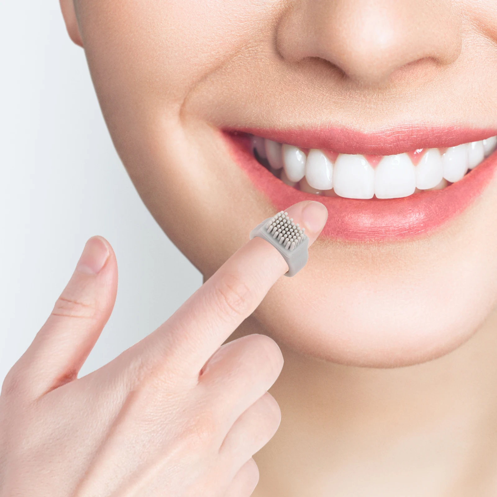 

6Pcs Wear-Resistant Traveler Toothbrushes Finger Ring Practical for Hiking Camping Easy to Clean Ring Toothbrush